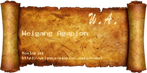 Weigang Agapion névjegykártya
